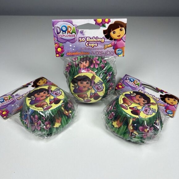 Wilton DORA The Explorer & BOOTS Baking Cups 3 X 50 ct 150 Cups Total - Picture 1 of 5